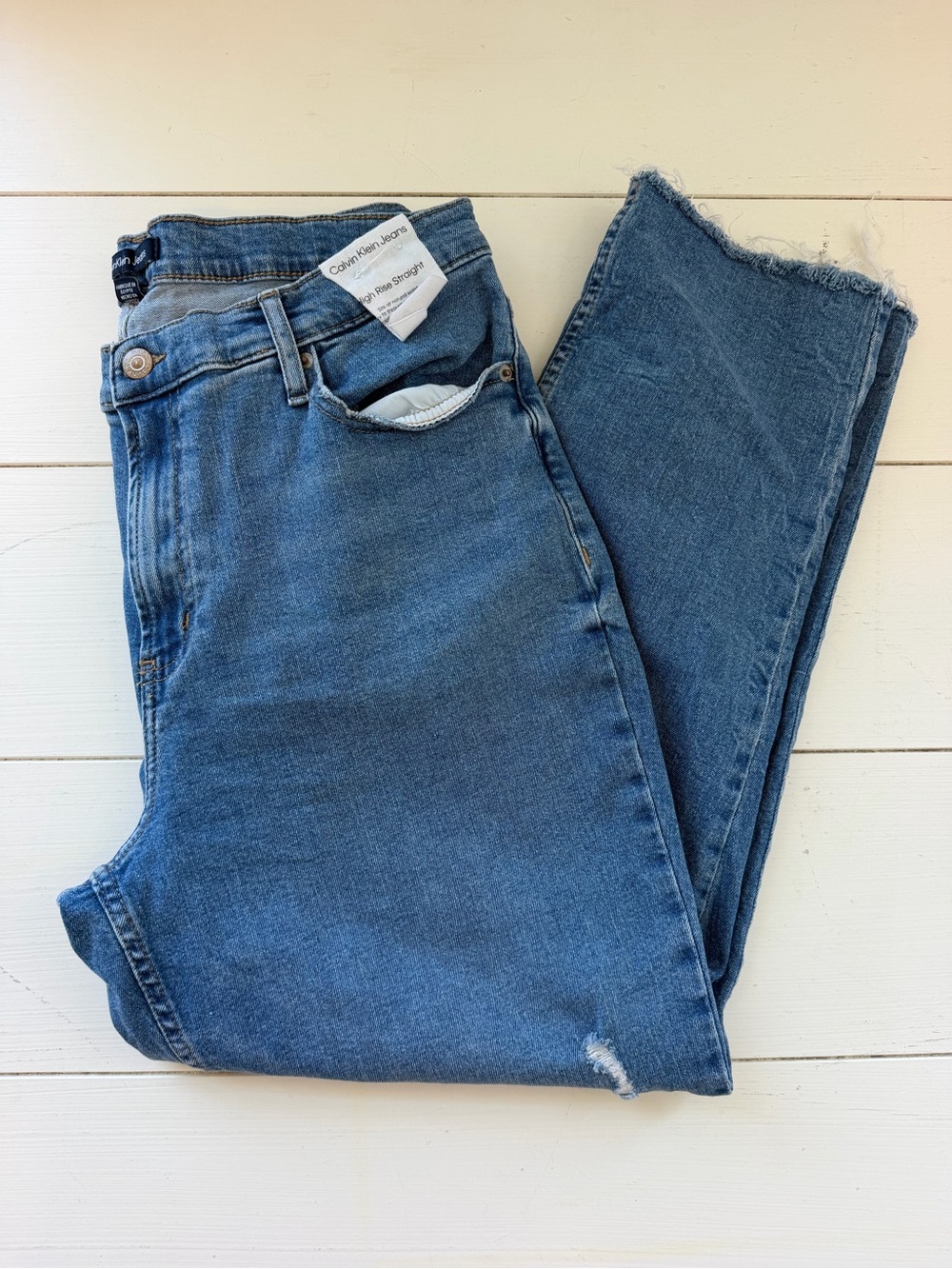 Calvin Klein High Rise Straight Jeans